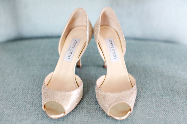 Champagne-colored heels for bride at wedding - Wedding Photos by Whitebox Weddings